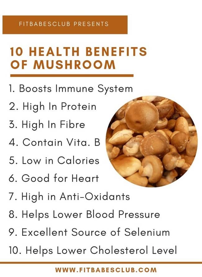 10 Health Benefits of Mushroom