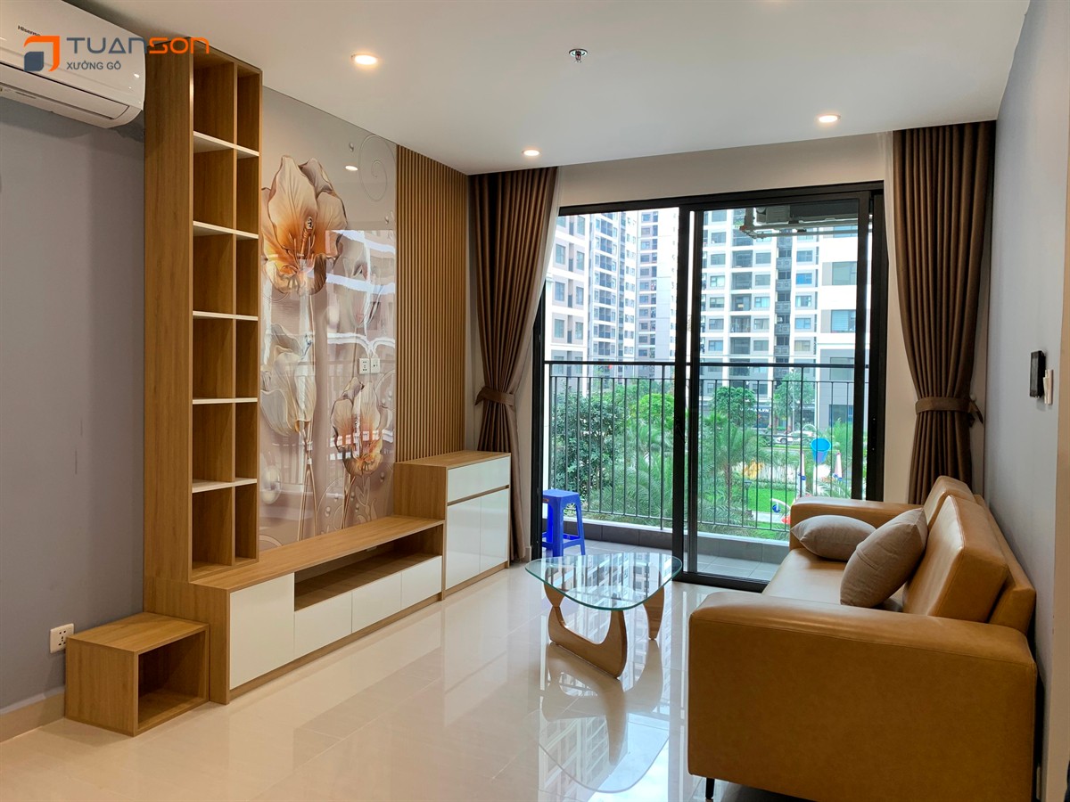 Bàn giao công trình thi công nội thất 43m2 (1PN+1) S1.03-12 Vinhomes OCean Park