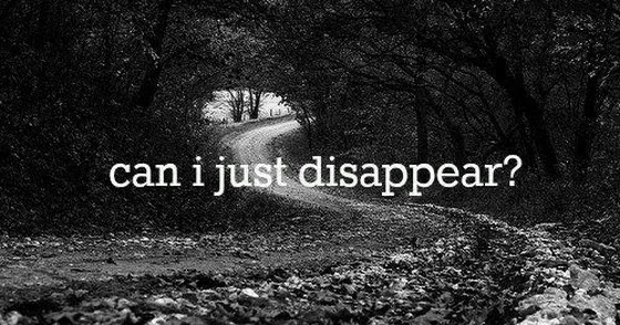 Can I just disappear | Saying Pictures