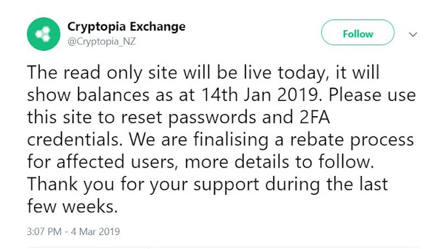 Cryptopia live update