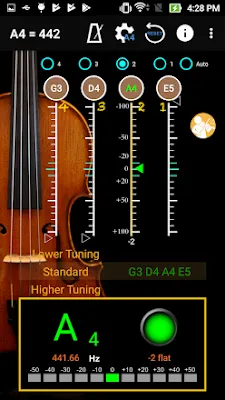تنزيل تطبيق إحترافي لضبط آلة الكمان - Violin Tuner