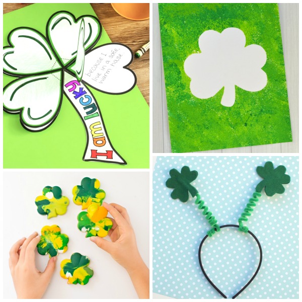 35 SHAMROCK CRAFTS FOR KIDS: tons of great ideas perfect for St. Patrick's Day!  #stpatricksdaycrafts #stpatricksday #shamrocks #kidsactivities 