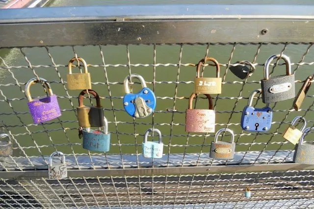 Love locks on a weekend break in Krakow Poland