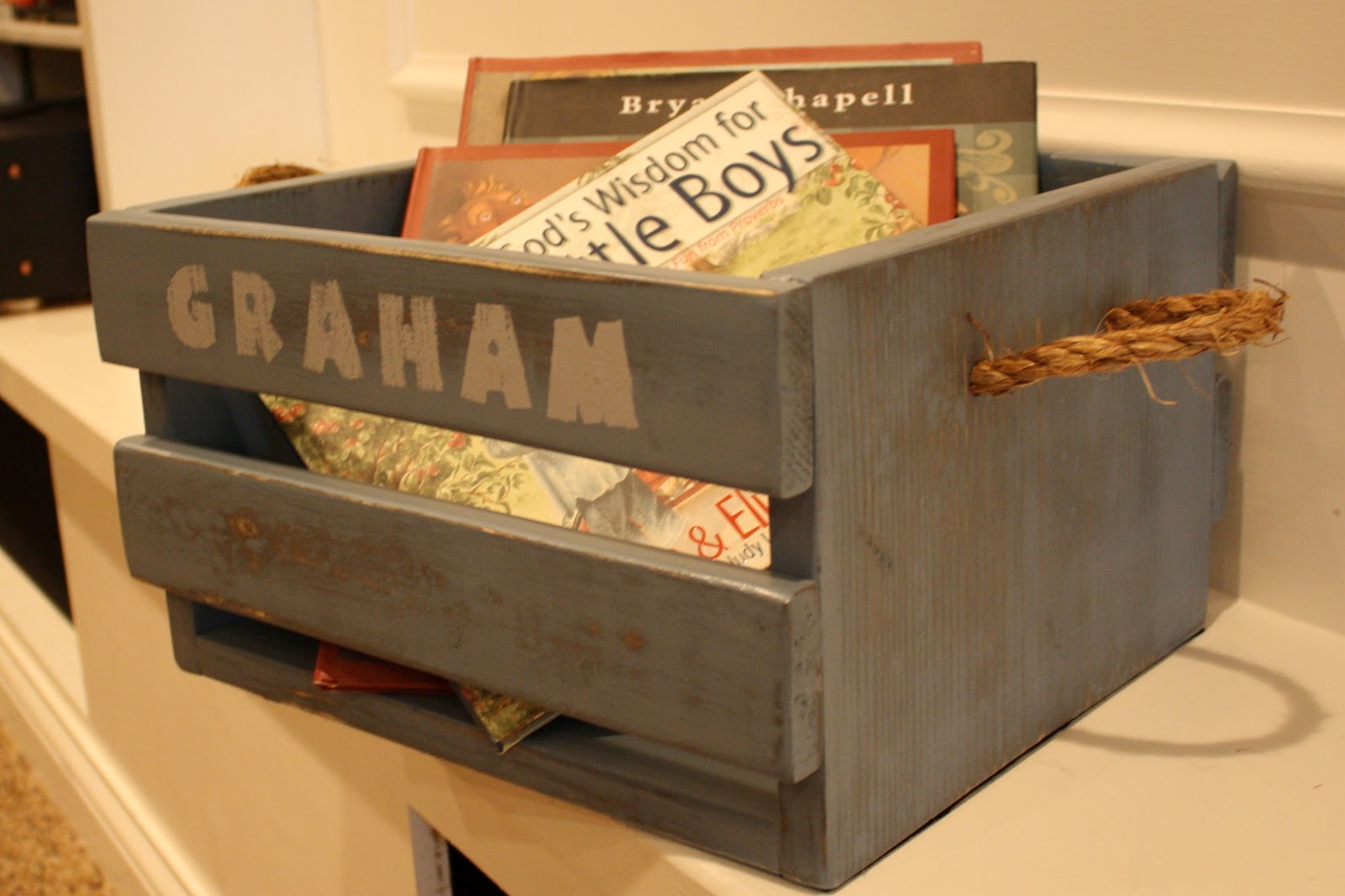 Gretchen's Garage Baby Boy Book Crate