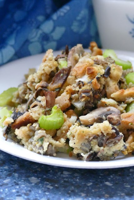 Stuffing on plate