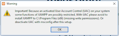 Xampp Warning! File permission Issue. Important! Because an activated
