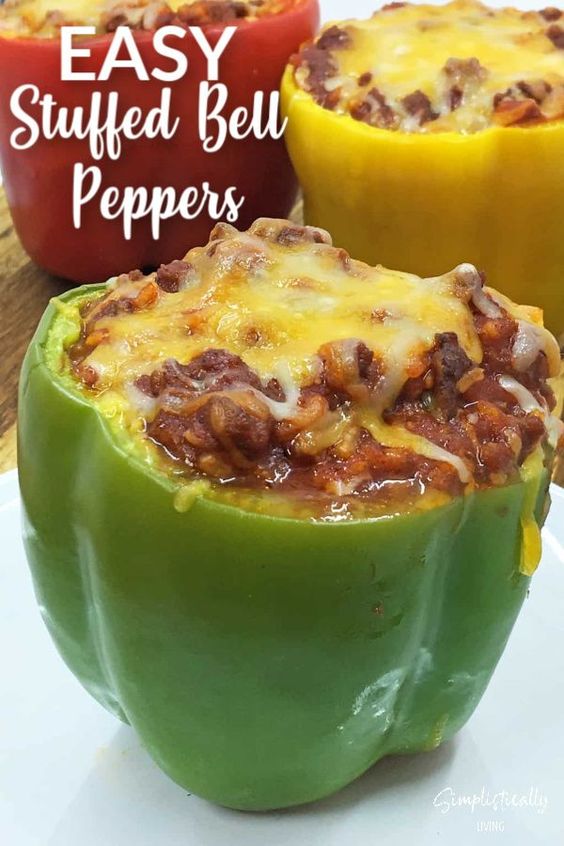 Easy Stuffed Bell Peppers Delicious Dessert Mom