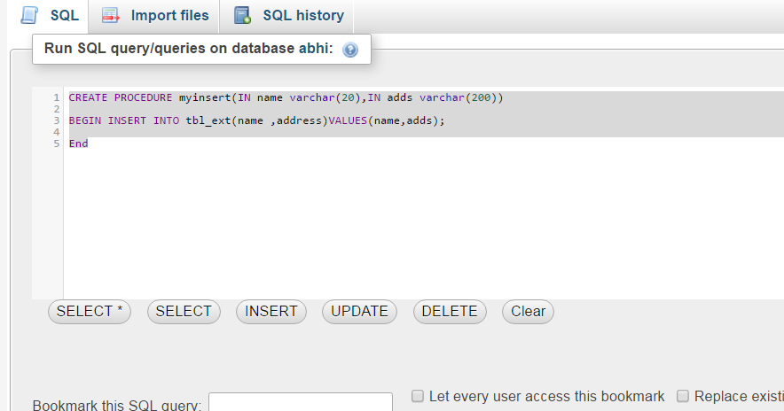how to create procedure in XAMPP-MYSQL and how to insert form data to ...