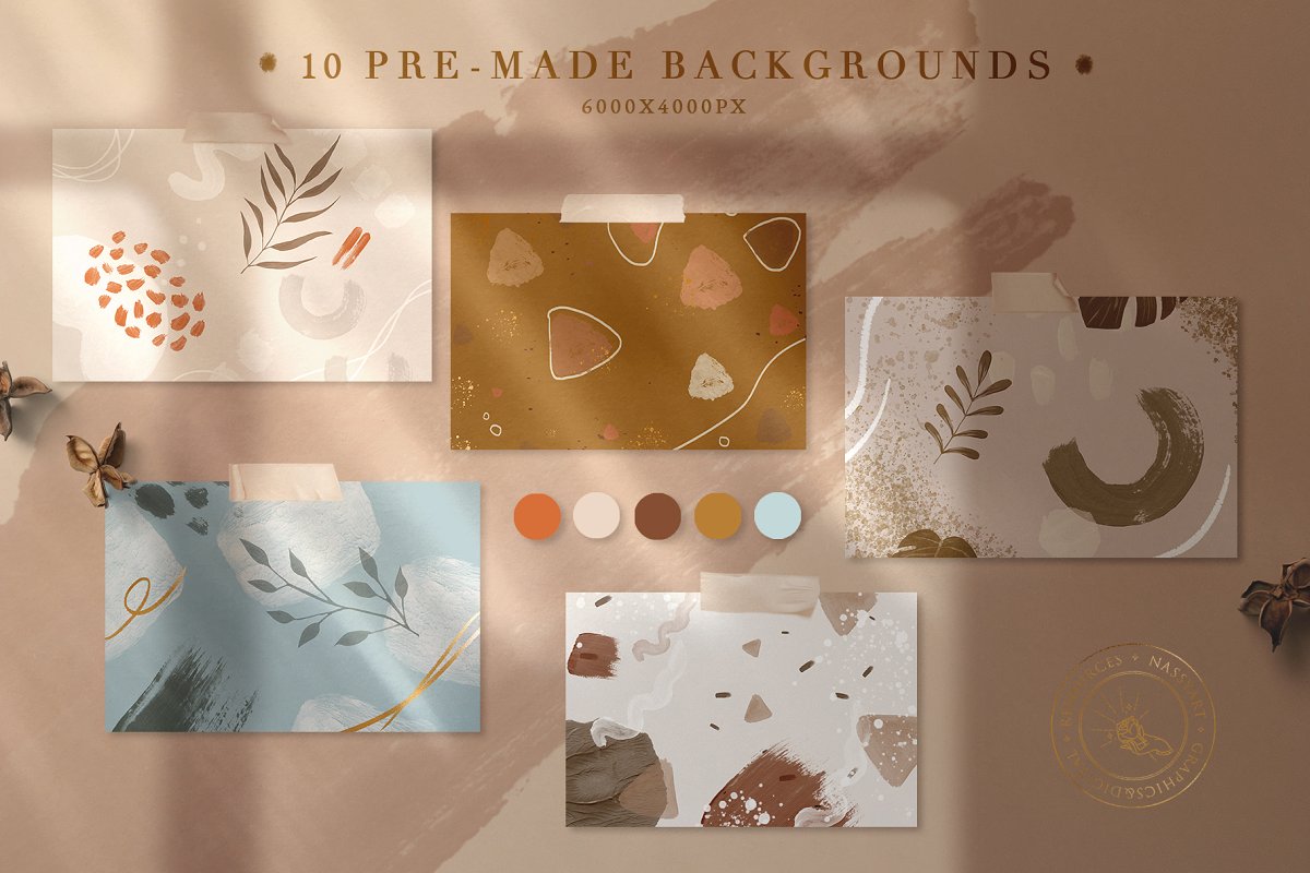 90 Procreate Stamps & Photoshop Brushes (PNG, JPG, ABR, Brushset)