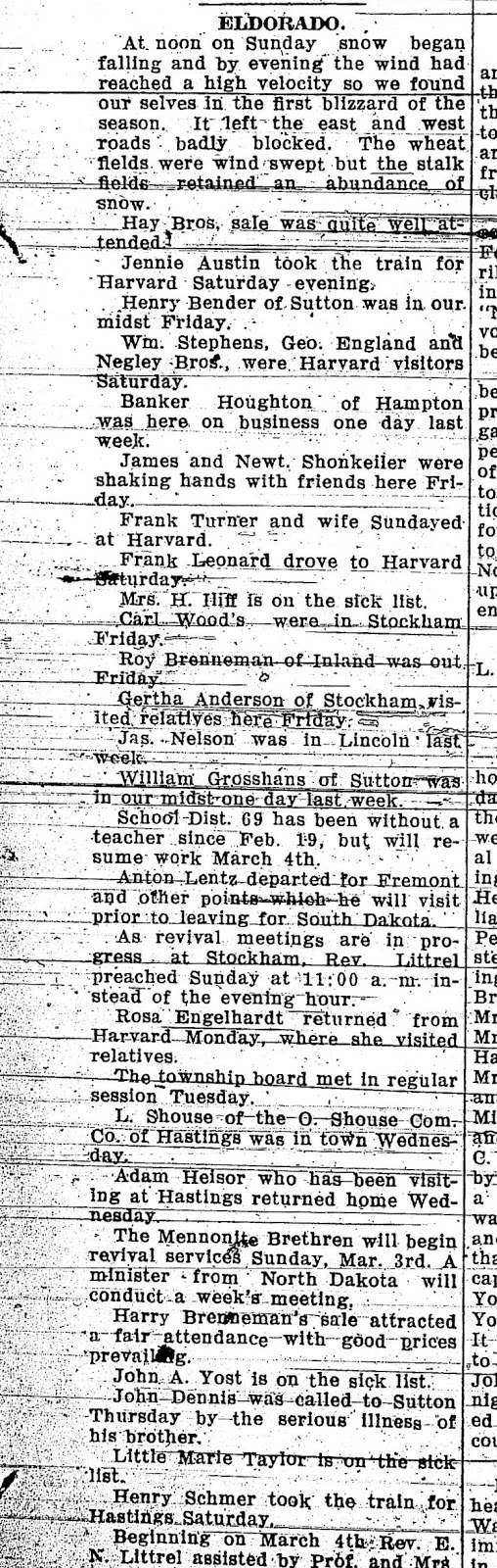 The Old Trunk in the Attic Newspaper Clippings Harvard, Nebraska