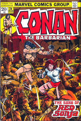 Conan the Barbarian v1 #24 marvel comic book cover art by Barry Windsor Smith