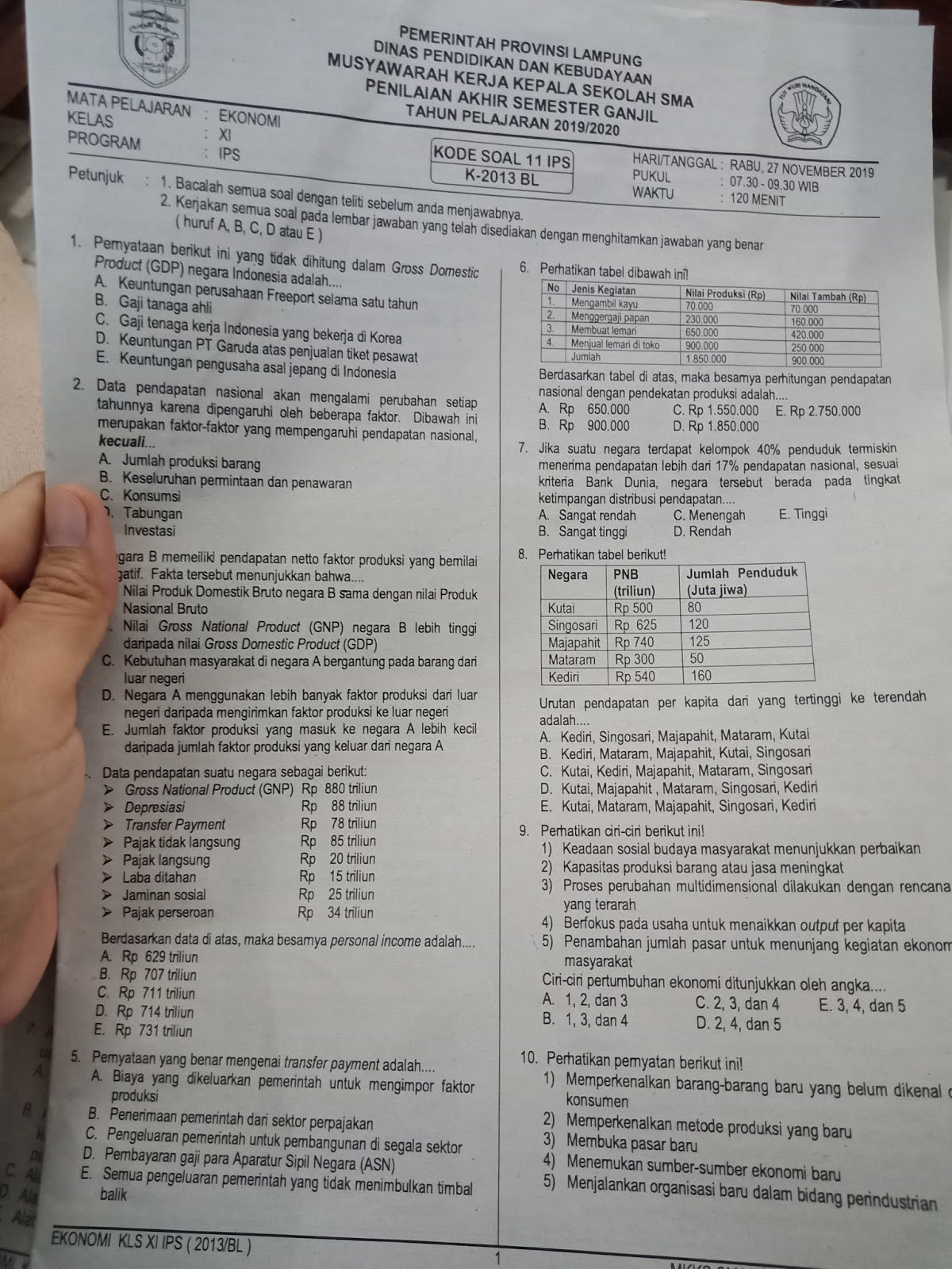 Ekonomi Pembahasan soal kls 11 ips 2 jam 1,2