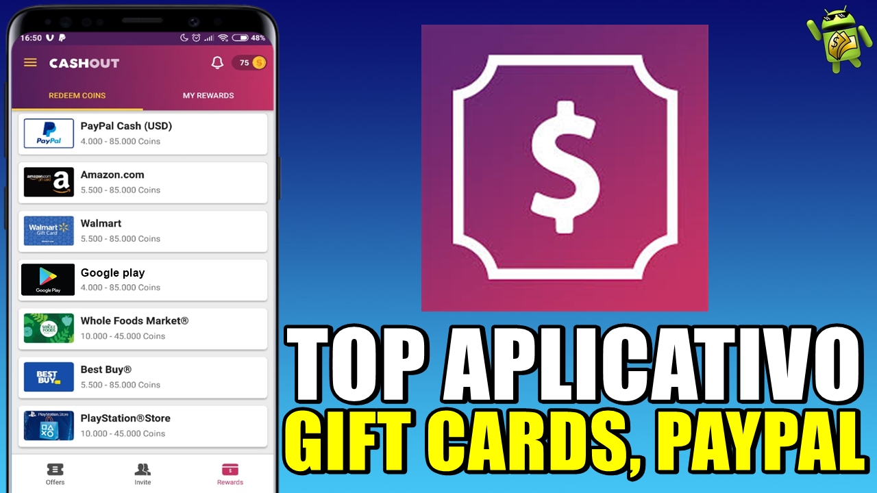 CASHOUT GIFT CARDS e DINHEIRO NO PAYPAL