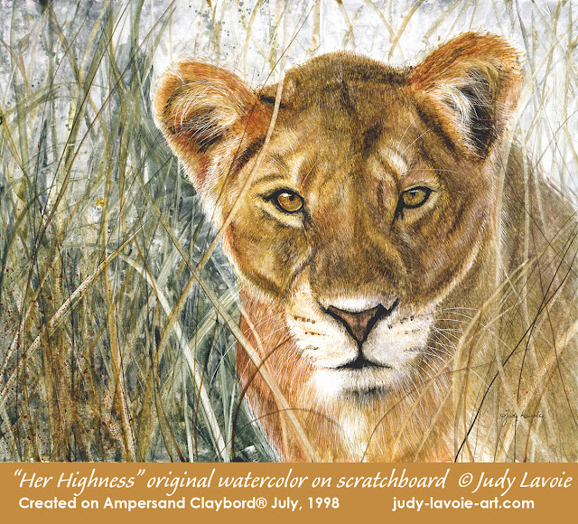 "Her Highness" original watercolor on Claybord® © Judy Lavoie