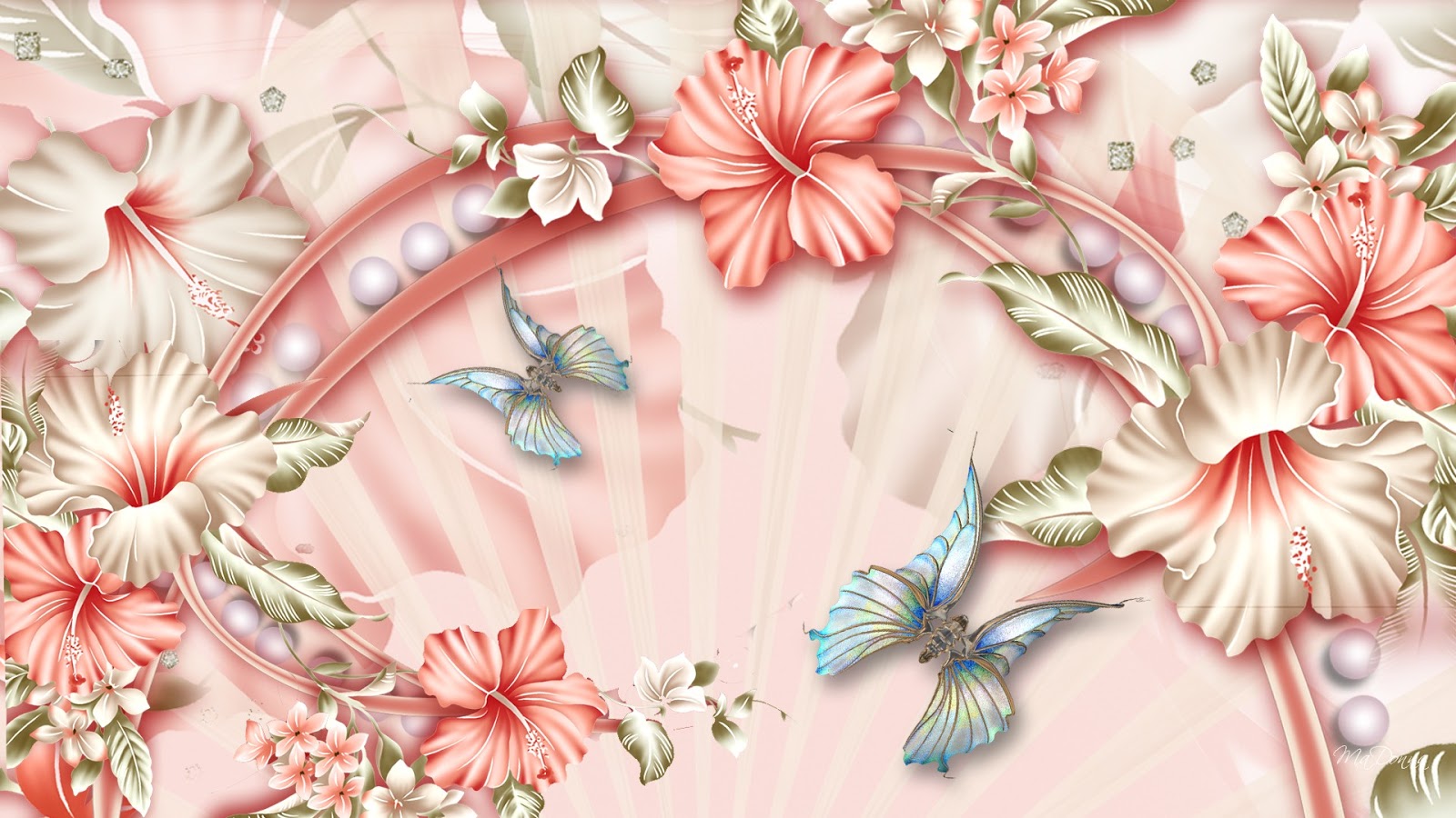 Fondos Con Flores Y Mariposas
