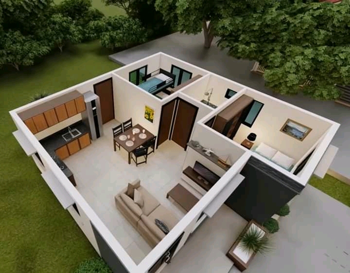 An example of a simple minimalist home plan