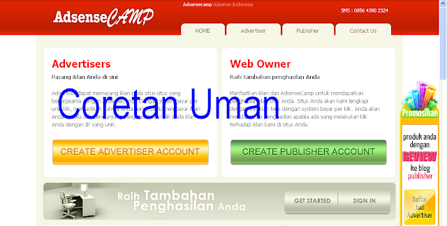 Cara daftar adsense blog indonesia adsensecamp.com dengan gambar