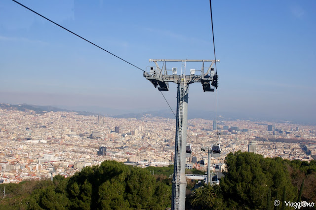 Salita al Montjuic tramite la teleferica panoramica