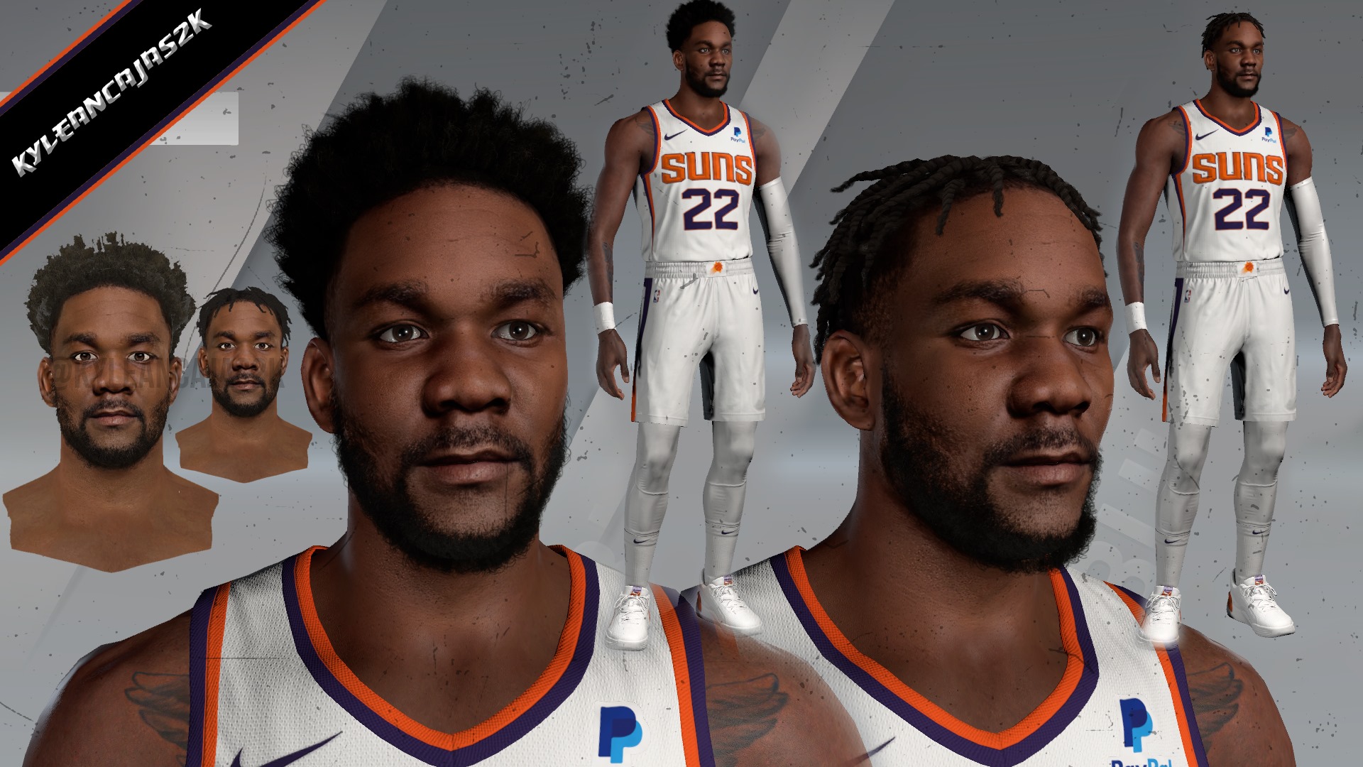 NBA 2K21 Deandre Ayton Cyberface and Body Model Dual
