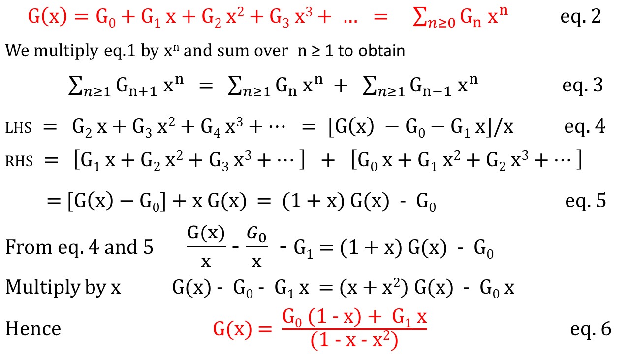 ektalks Derivation of nth Term of a Lucas Sequence Fibonacci Numbers