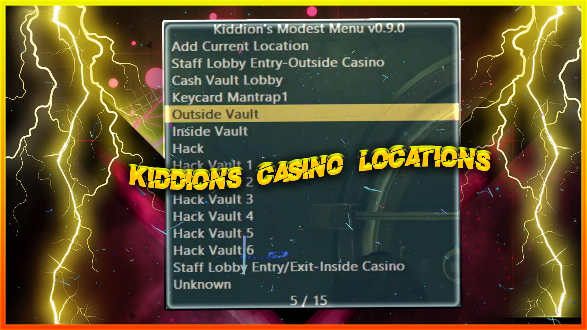 GTA V Online 1.57 Kiddions Casino Locations Full Acess Inside Vault