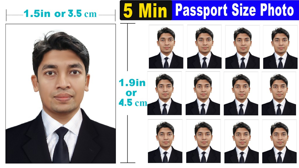 Just 5 Minute How to Create a Complete passport Size photo in Photoshop