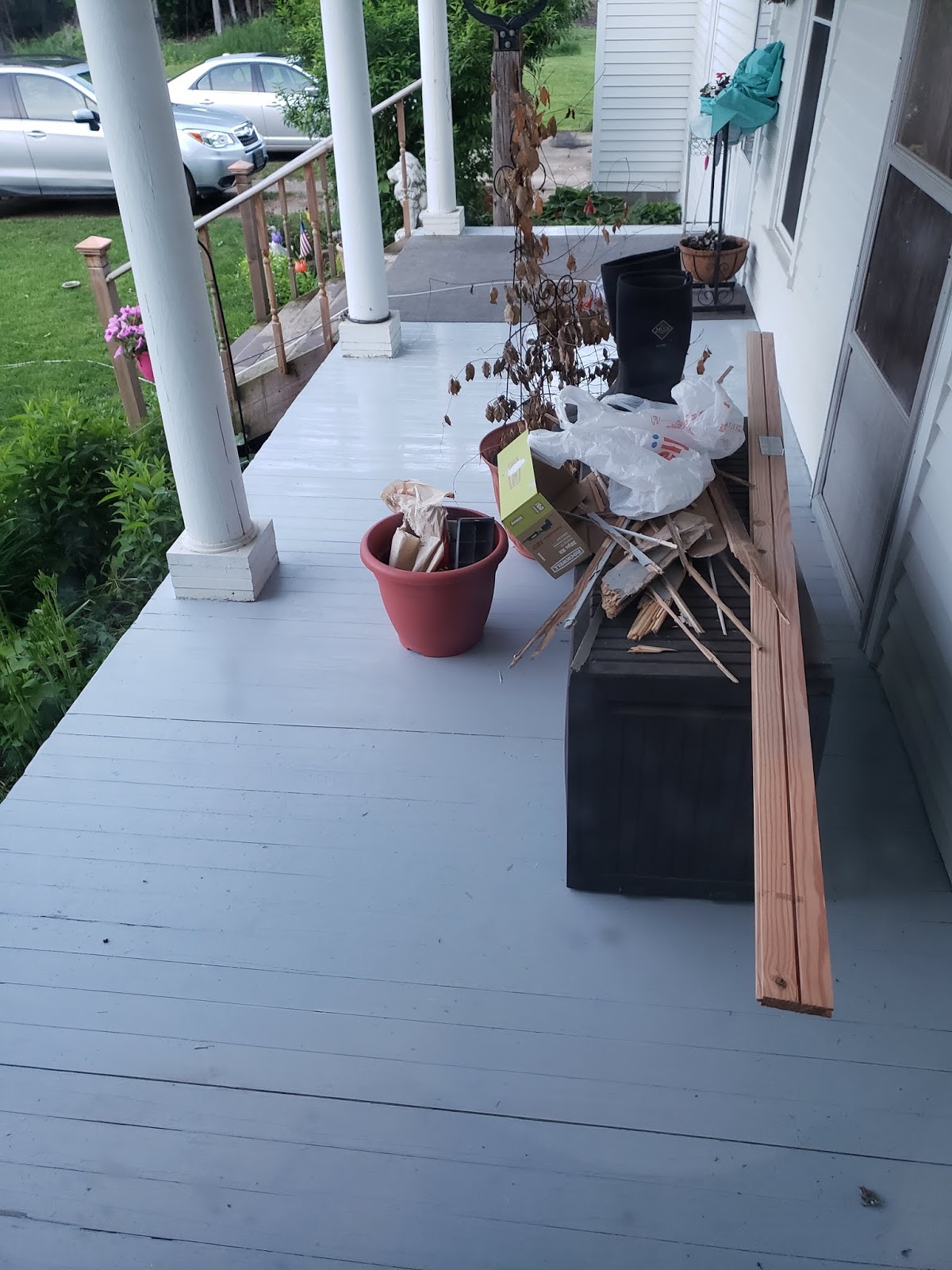 The Eaton County Woodworker More Porch Progress