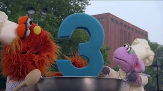 Murray and Ovejita introduce the number 3 with Number Cookoff. Sesame Street Episode 4420, Three Cheers for Us, Season 44