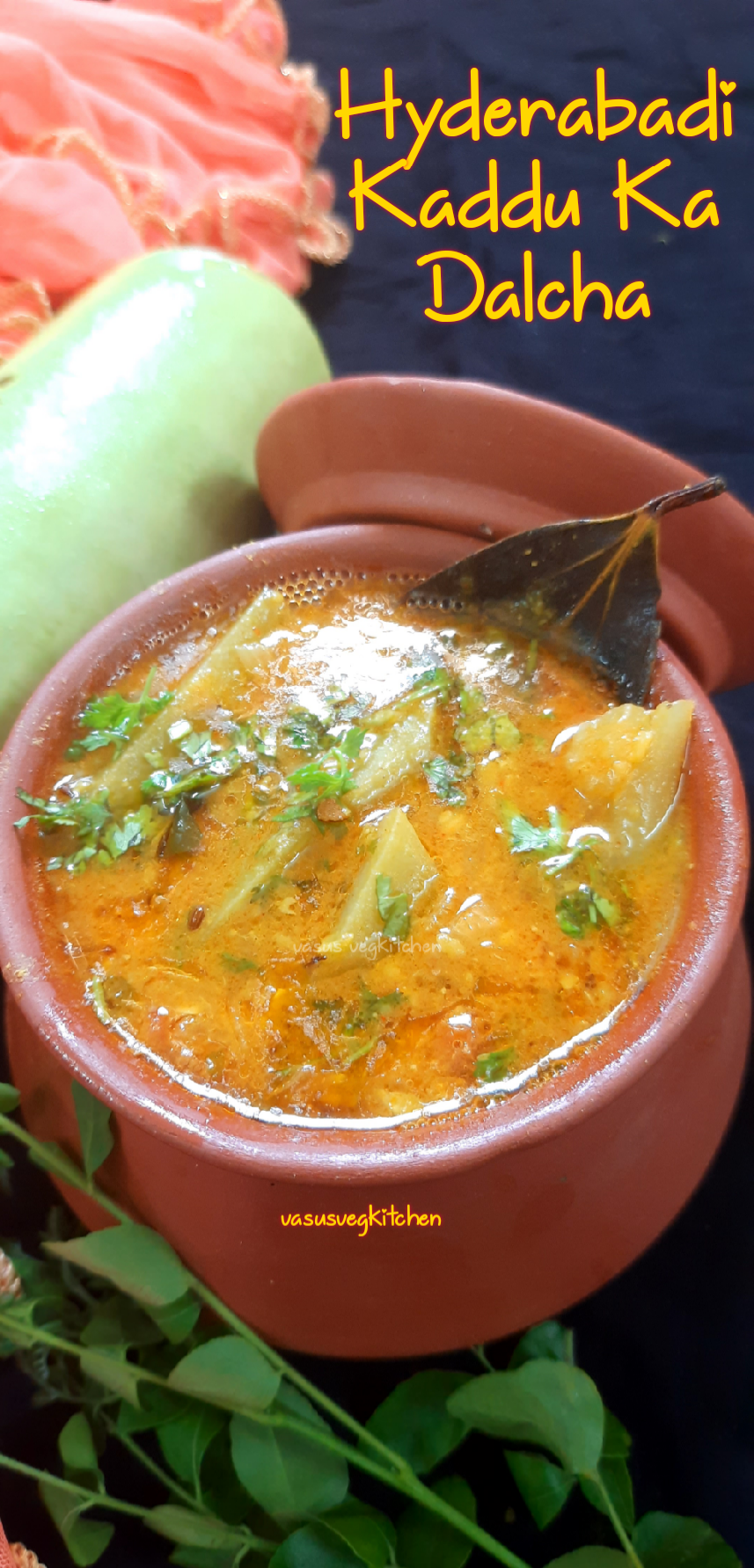 Vasusvegkitchen Hyderabadi kaddu ka dalcha How to prepare