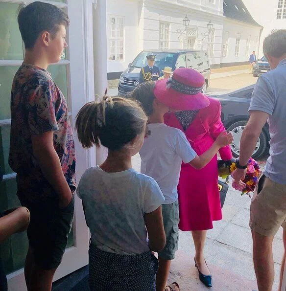 Crown Princess Frederik, Crown Princess Mary, Prince Christian, Princess Isabella, Vincent and Josephine on holiday