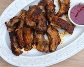 Baked Baby Back Ribs with Spicy Berry Sauce