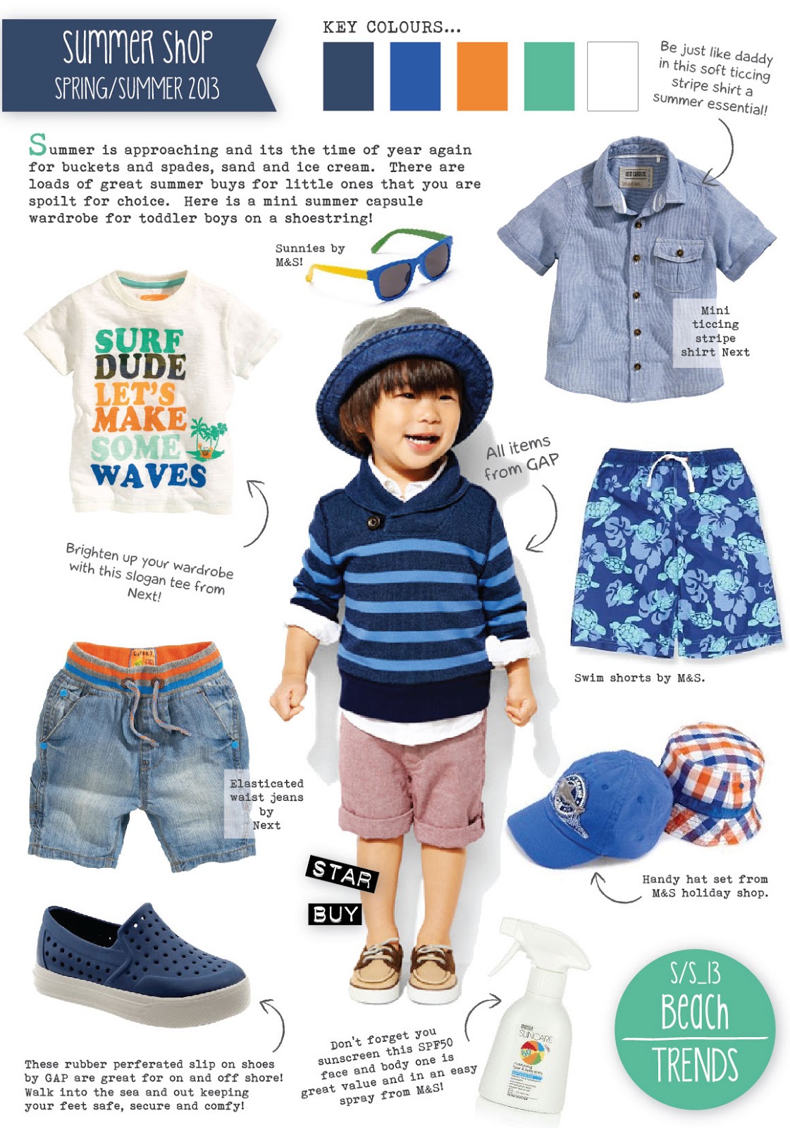 Emily Kiddy Boys Holiday Summer Trend Spring/Summer 2013