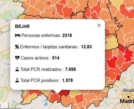 Disminuye la incidencia acumulada, pero aumentan los fallecidos en la comarca de Béjar - 11 de febrero de 2021