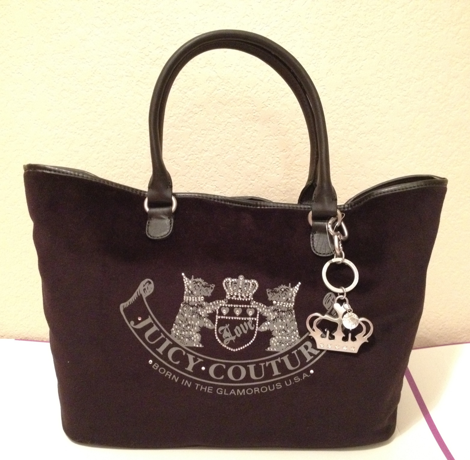 Branded Deals: JUICY COUTURE Pammy Velour Tote Bag – YHRUO537