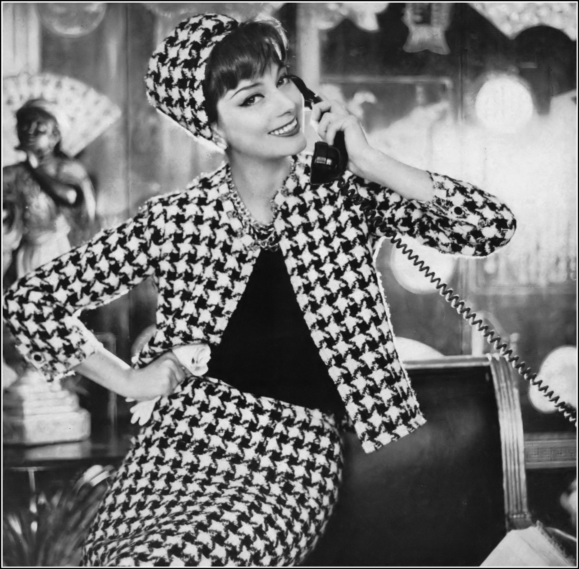 The Nifty Fifties — Marie-Helene Arnaud wearing Chanel, 1950s.
