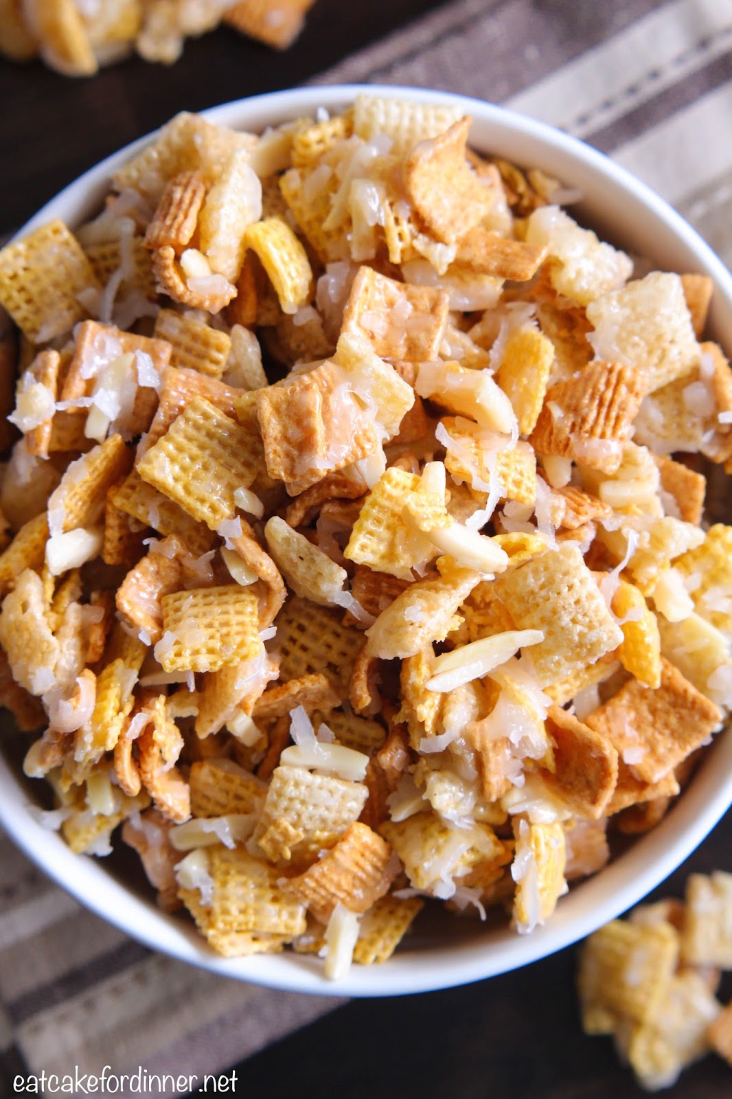 Mom's Coconut Almond Chex Mix {Best Ever} Eat Cake For Dinner