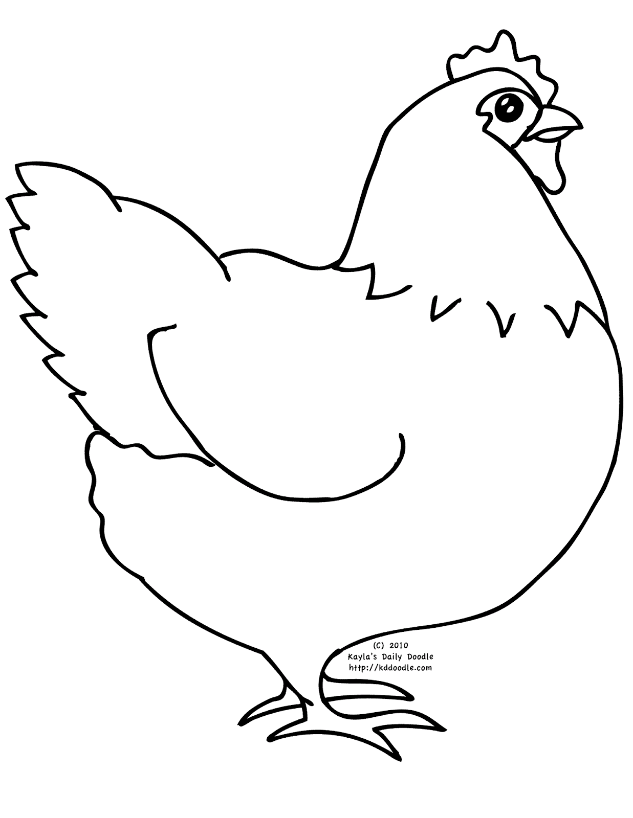 Mewarnai gambar celengan ayam - Gambar mewarnai