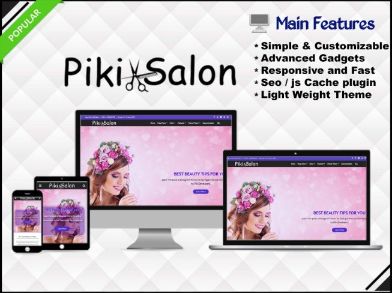 Piki Salon - Portfolio & Responsive Blogger Template - Blogger Template 2023