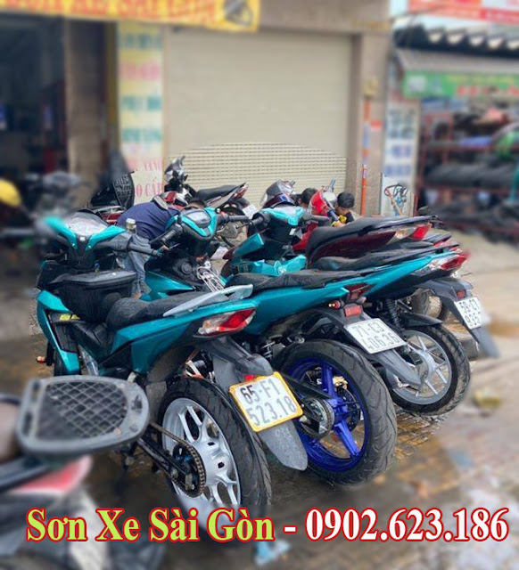 Mẫu sơn 3 xe Honda Vario_Winner_  Exciter màu xanh lục bảo cực đẹp