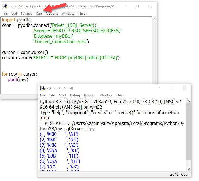 เกษม กมลชัยพิสิฐ: SQL Server : How to Connect SQL Server via Python