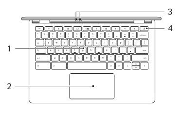 Acer Chromebook 11 CB3-111 Keyboard View