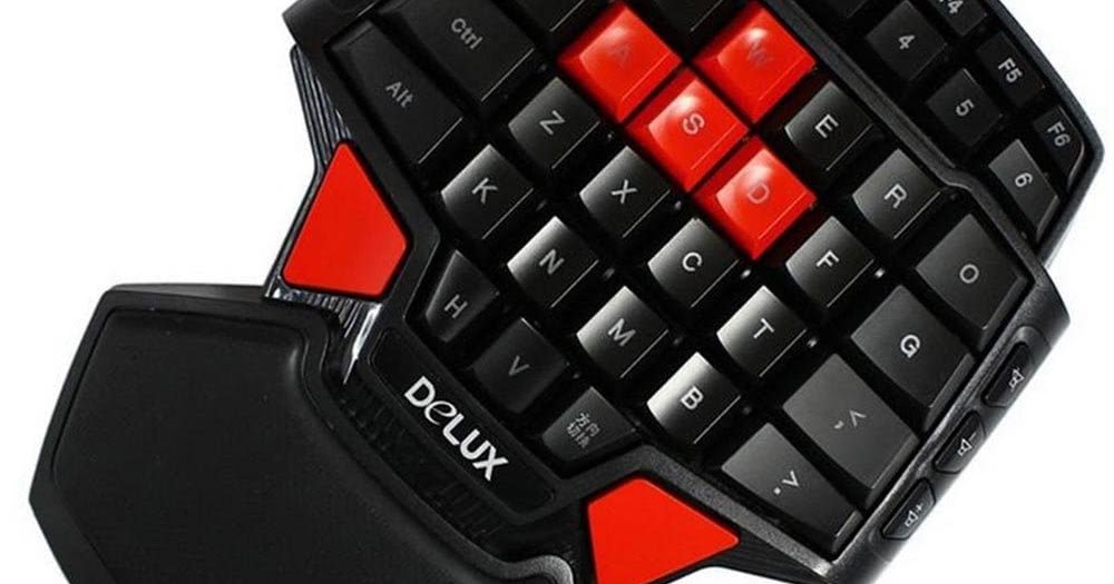 Delux T9 46Key Singlehanded Wired Gaming Keyboard Professional