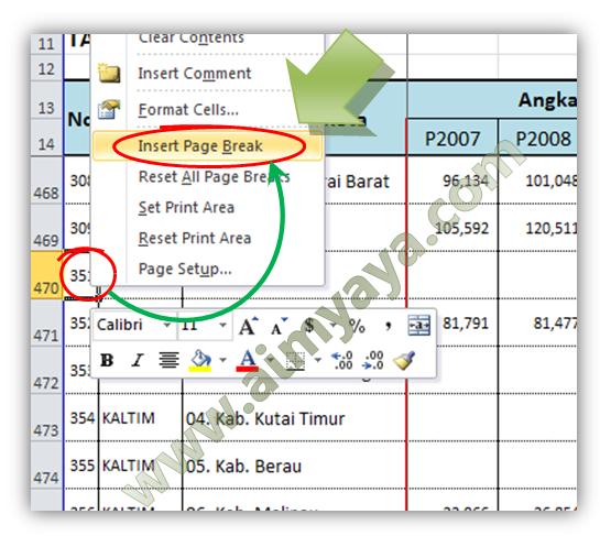 Cara Membuat Page Break Di Ms Excel