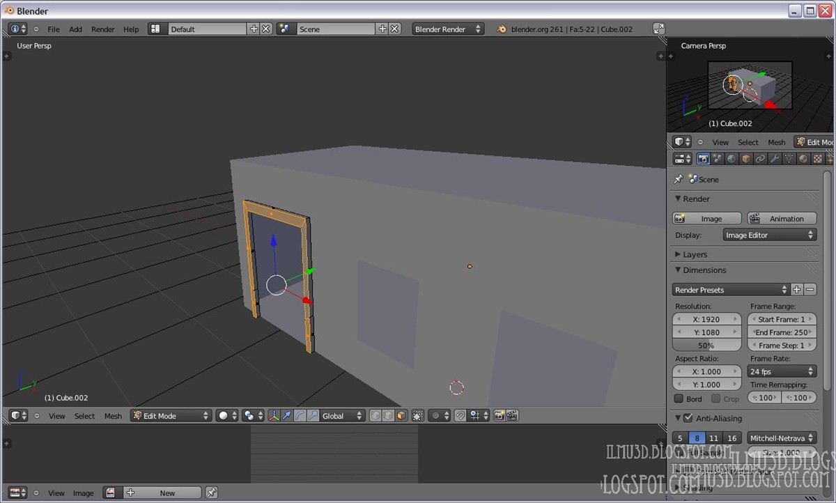 membuat rumah di blender