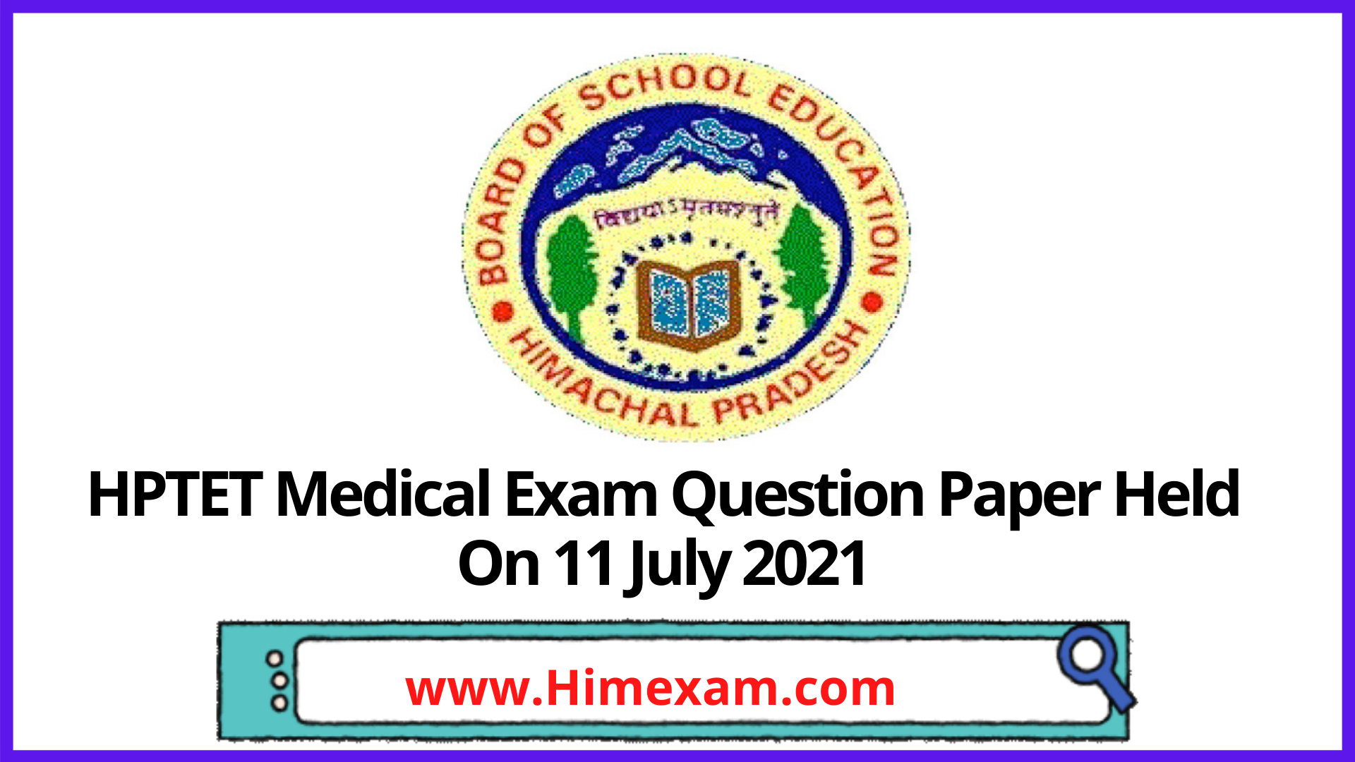 HPTET Medical Exam Question Paper Held On 11 July 2021