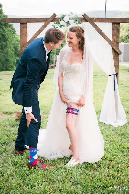 Buffalo Bills Wedding Garter by Sugarplum Garters