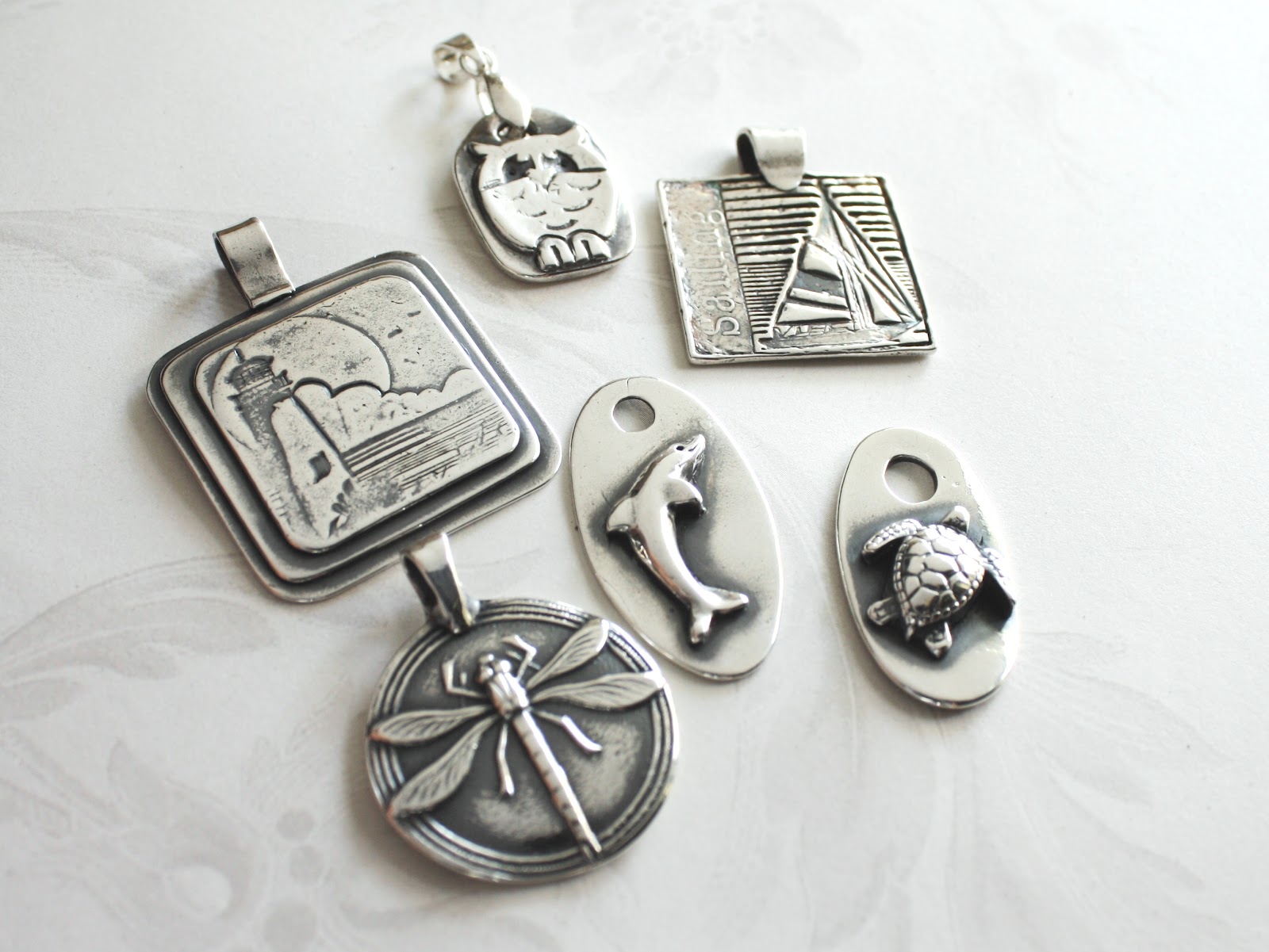 Life Art Designs by Janie New Fine Silver Metal Clay Pendants