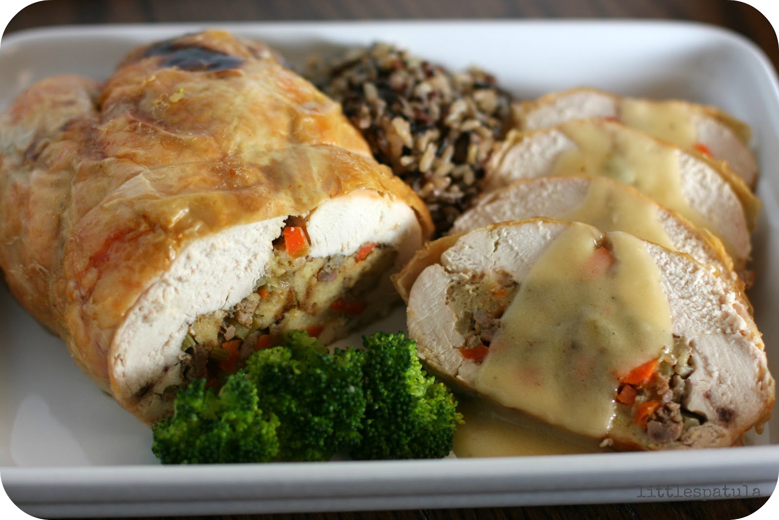 Little Spatula Chicken Galantine with Sausage Stuffing