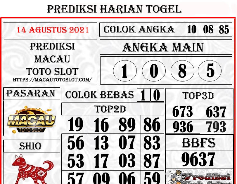 Prediksi Macau Toto Sabtu 14 Agustus 2021 Prediksi Mbah Sukro Bocoran Togel Hk Sydney Rumus Jitu Prediksi Macau Toto Sabtu 14 Agustus 2021 Prediksi Mbah Sukro Bocoran Togel Hk Sydney Rumus Jitu