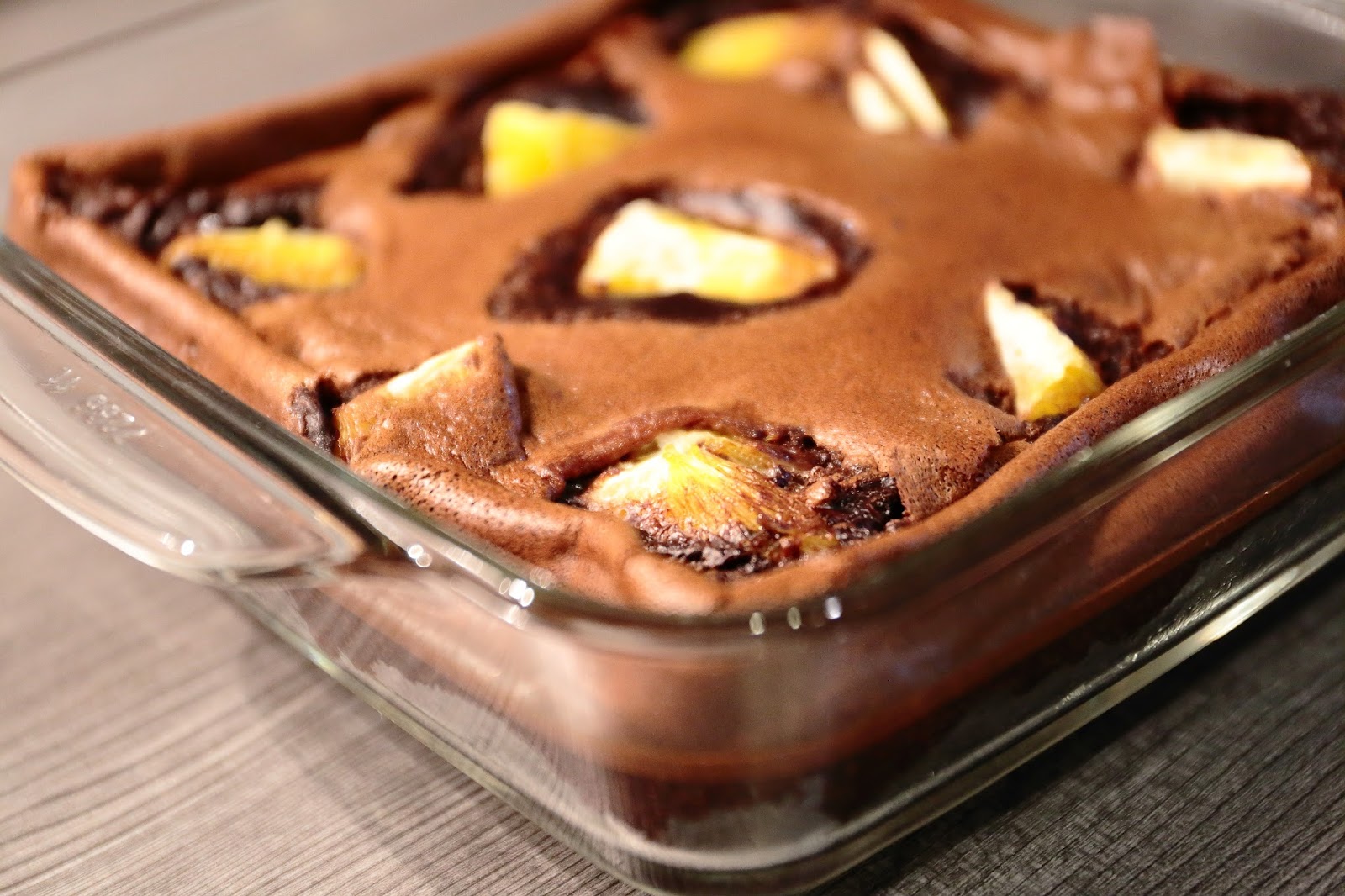 Winterlicher Schokoladenauflauf